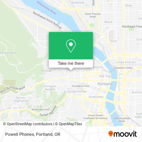 Powell Phones map