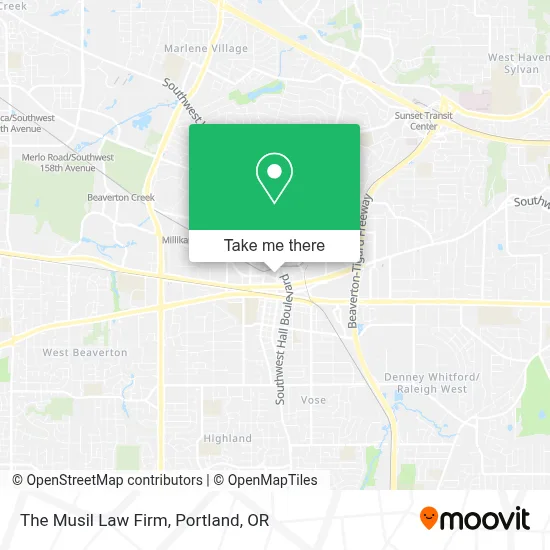 The Musil Law Firm map