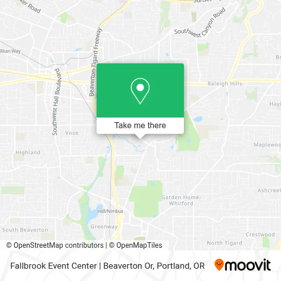 Fallbrook Event Center | Beaverton Or map