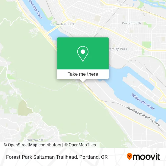 Forest Park Saltzman Trailhead map