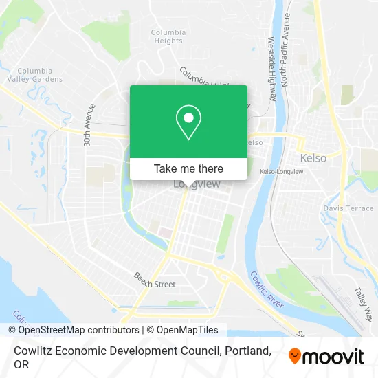 Cowlitz Economic Development Council map
