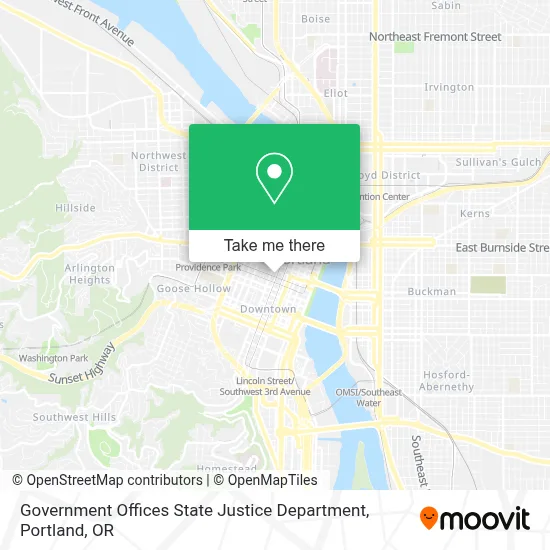 Government Offices State Justice Department map
