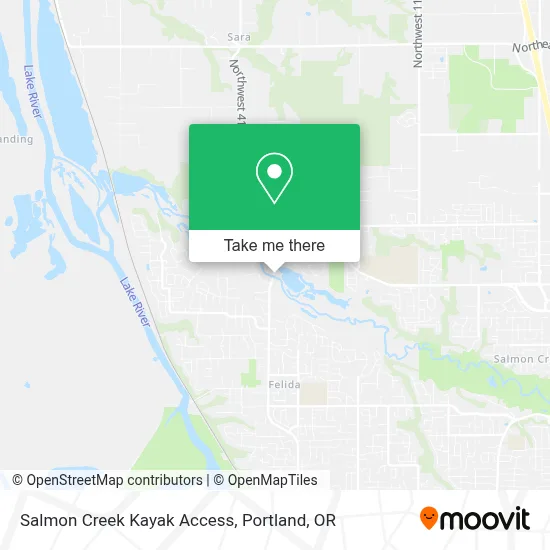 Salmon Creek Kayak Access map