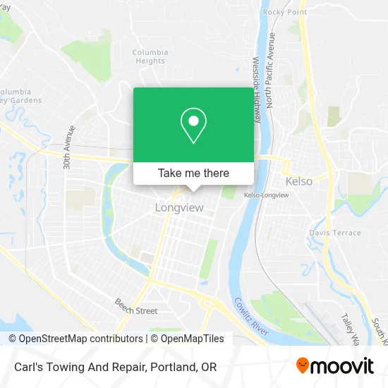 Carl's Towing And Repair map