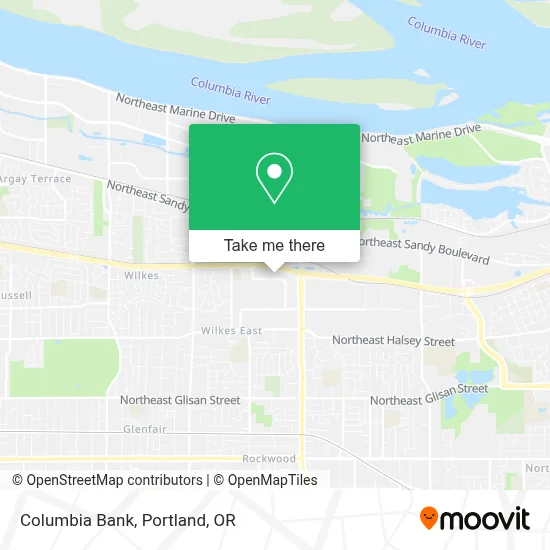 Columbia Bank map