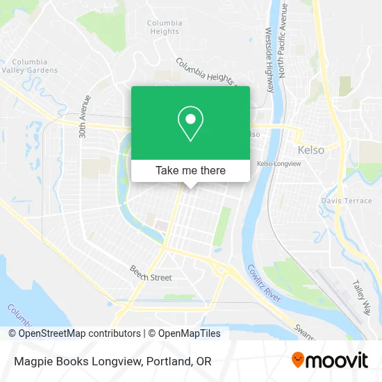 Magpie Books Longview map