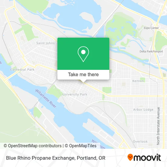 Blue Rhino Propane Exchange map