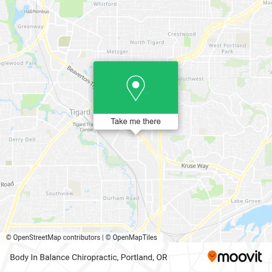 Body In Balance Chiropractic map