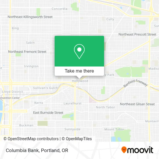 Columbia Bank map