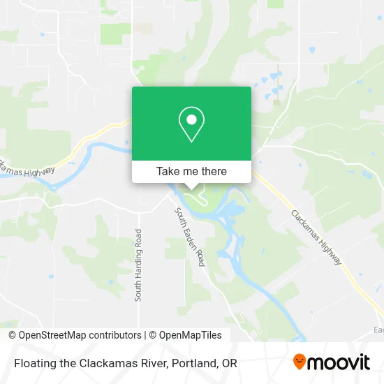 Floating the Clackamas River map
