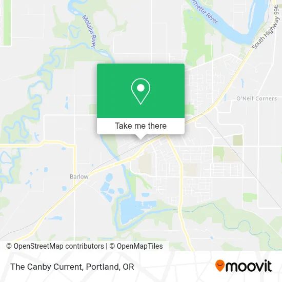 The Canby Current map