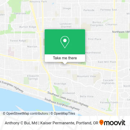 Anthony C Bui, Md | Kaiser Permanente map