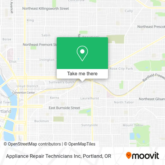 Appliance Repair Technicians Inc map