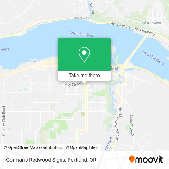Gorman's Redwood Signs map