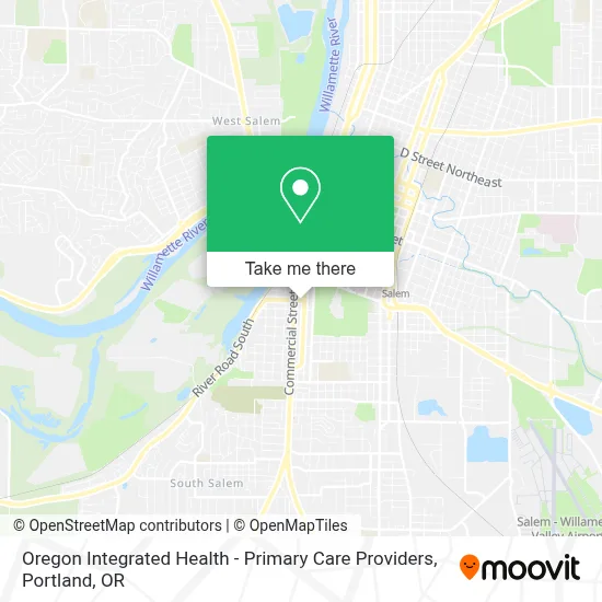 Oregon Integrated Health - Primary Care Providers map