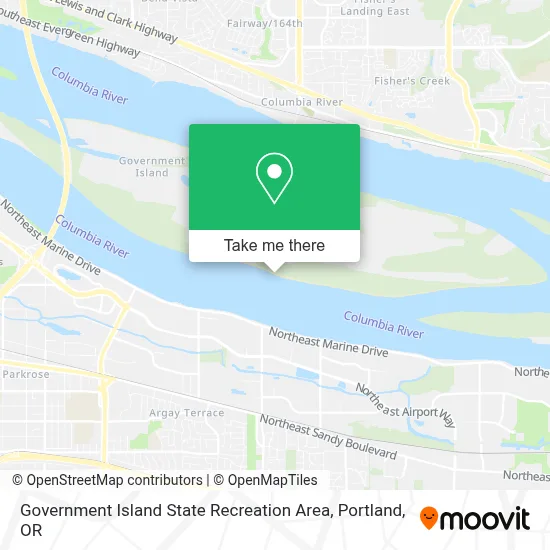 Government Island State Recreation Area map