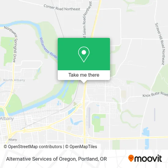 Alternative Services of Oregon map