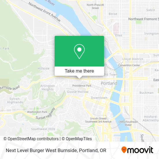 Next Level Burger West Burnside map