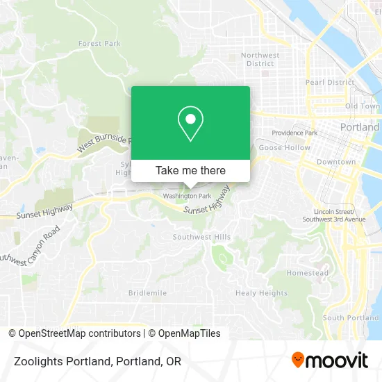 Zoolights Portland map