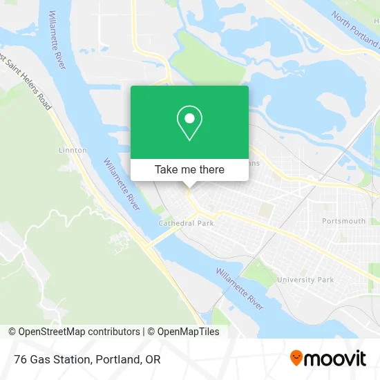 76 Gas Station map