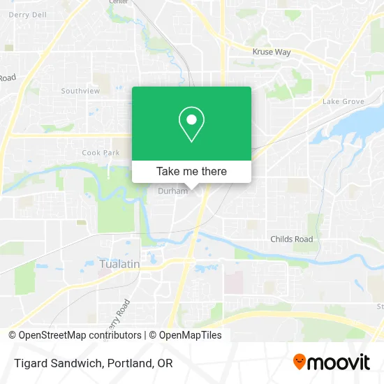 Tigard Sandwich map