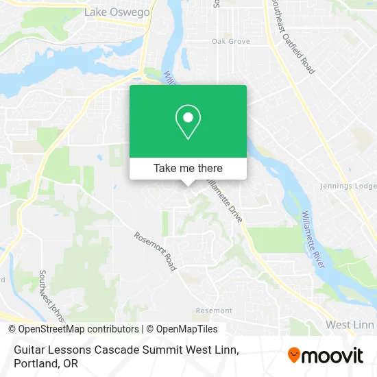 Guitar Lessons Cascade Summit West Linn map
