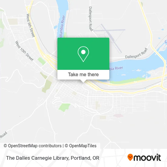 The Dalles Carnegie Library map