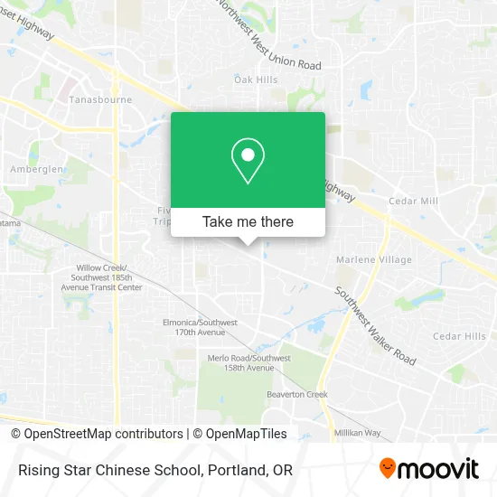 Rising Star Chinese School map