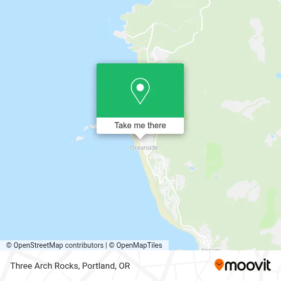 Three Arch Rocks map
