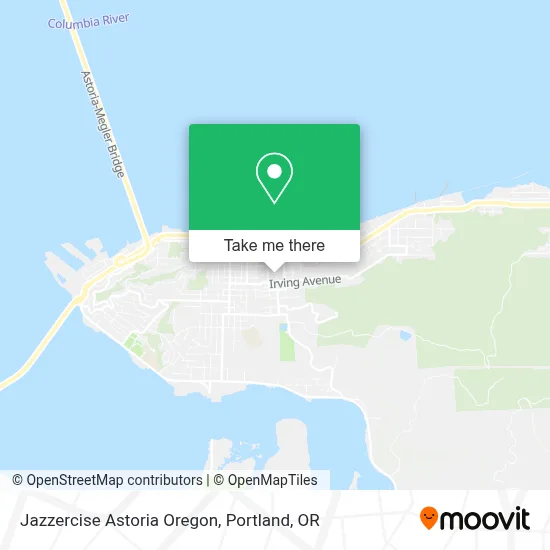 Jazzercise Astoria Oregon map