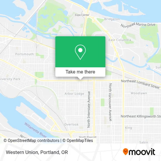 Western Union map