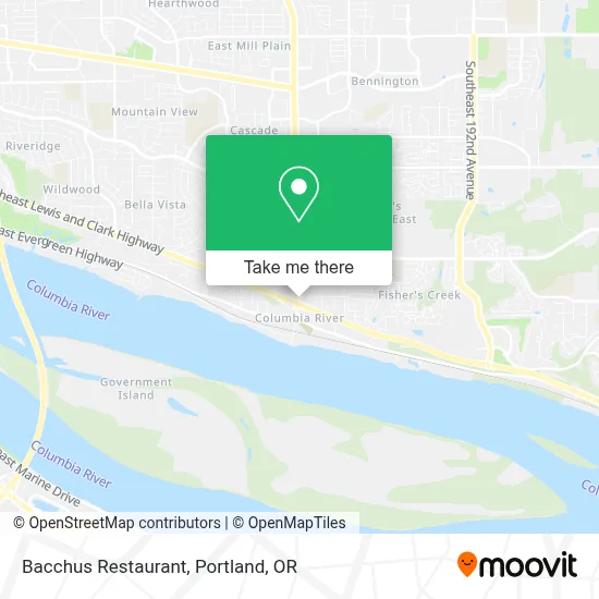 Bacchus Restaurant map