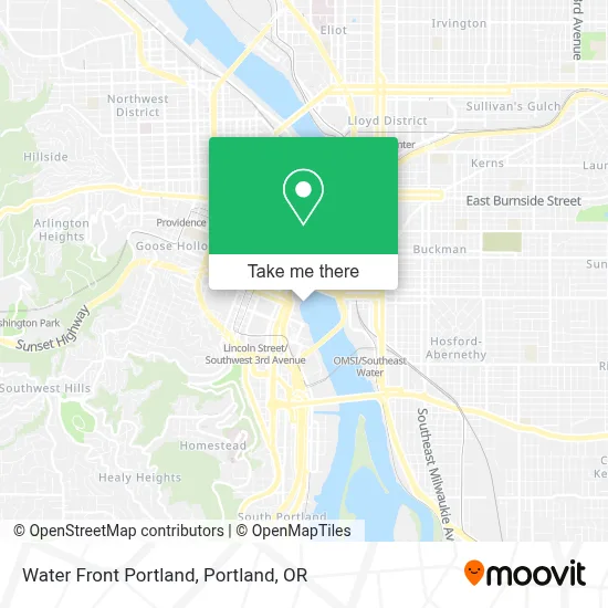 Water Front Portland map