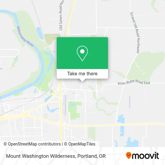 Mount Washington Wilderness map