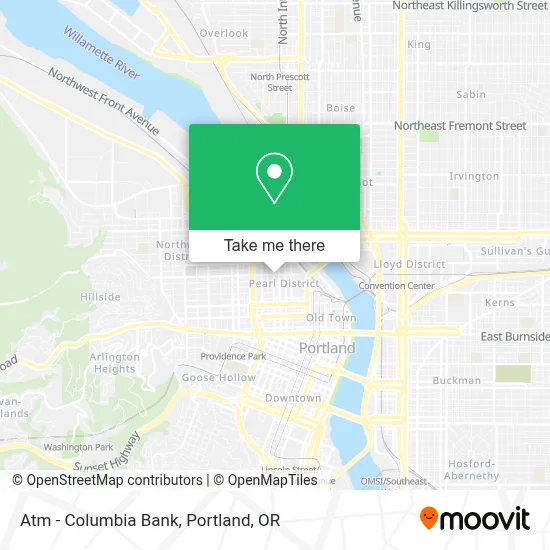Atm - Columbia Bank map