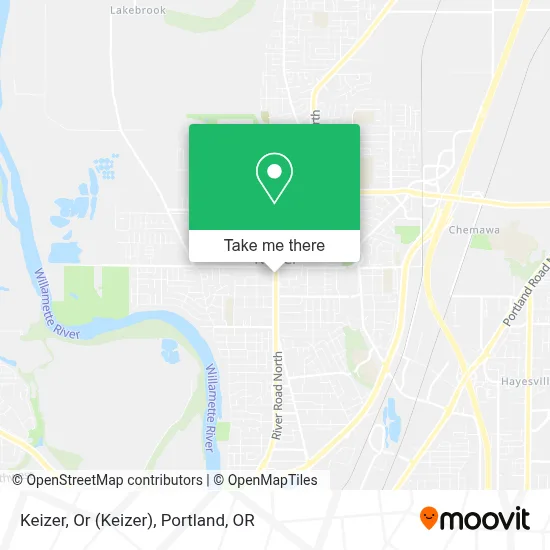 Keizer, Or map