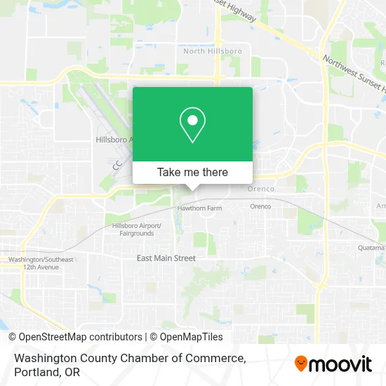 Washington County Chamber of Commerce map