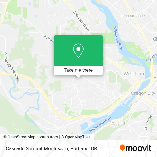Cascade Summit Montessori map