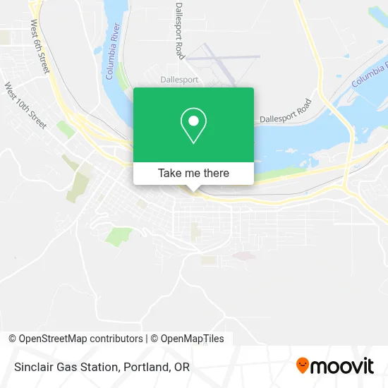 Sinclair Gas Station map