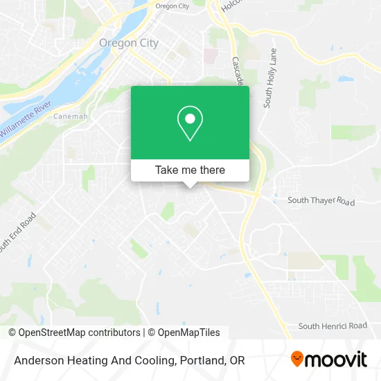 Anderson Heating And Cooling map
