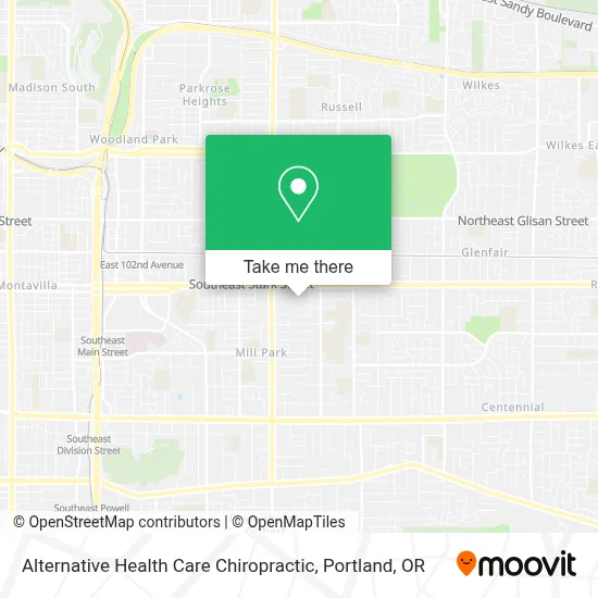 Alternative Health Care Chiropractic map