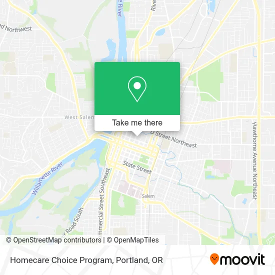Homecare Choice Program map