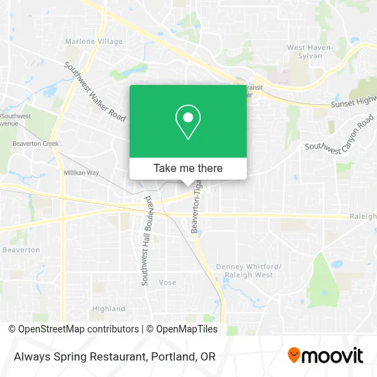 Always Spring Restaurant map