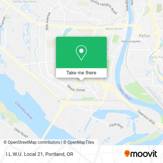 I.L.W.U. Local 21 map