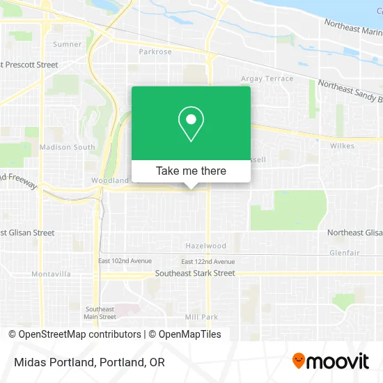 Midas Portland map