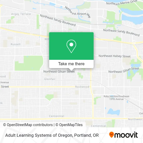 Adult Learning Systems of Oregon map