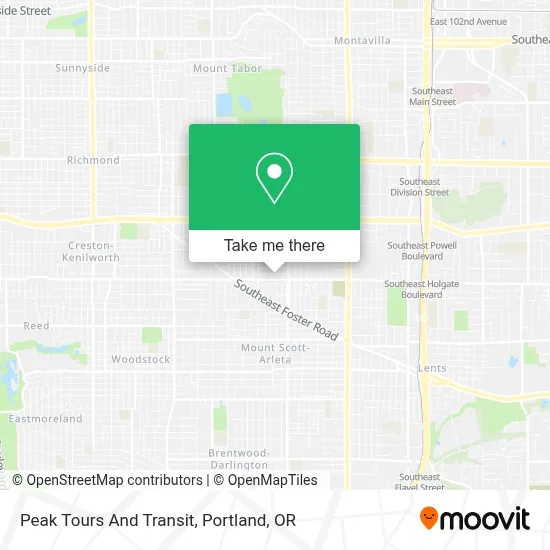 Peak Tours And Transit map
