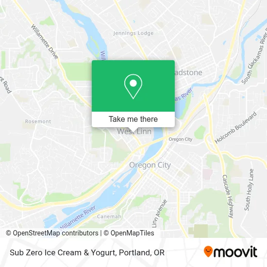 Sub Zero Ice Cream & Yogurt map