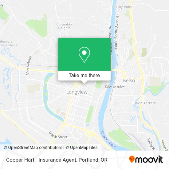 Cooper Hart - Insurance Agent map