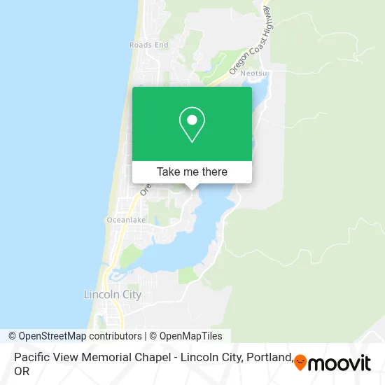 Pacific View Memorial Chapel - Lincoln City map
